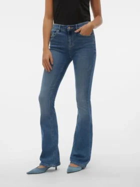 Vmflash Mid Rise Flared Fit Jeans