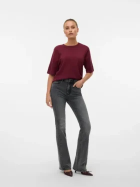 Vmgigi Jeans mit hoher Leibhöhe und ausgestelltem Schnitt