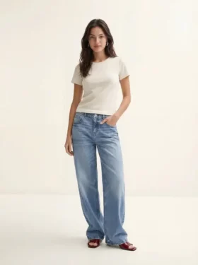 Vmhallie Low-Rise-Jeans in weiter Passform