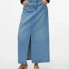 Vmhart langer Rock mit hoher Taille