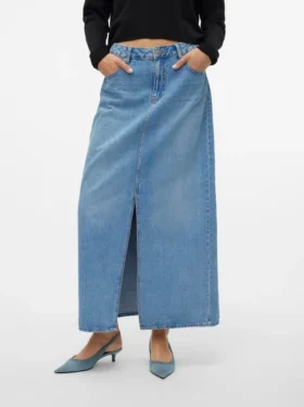 Vmhart langer Rock mit hoher Taille