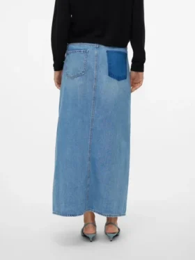 Vmhart langer Rock mit hoher Taille