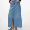 Vmhart langer Rock mit hoher Taille