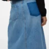 Vmhart langer Rock mit hoher Taille