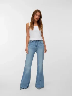 Vmindia High-Rise-Jeans mit ausgestelltem Schnitt