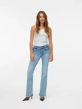 Vmjean Low-Rise-Jeans mit ausgestelltem Schnitt