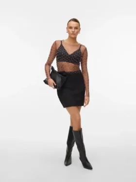 Vmkreta kurzer Short-Rock mit hoher Taille