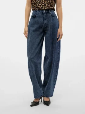 Vmollie Jeans mit hoher Taille und Ballon-Passform