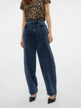 Vmollie Jeans mit hoher Taille und Ballon-Passform