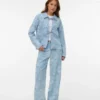 Vmrae Jeans mit hoher Leibhöhe und weitem Bein