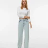 Vmrancy Jeans mit mittlerer Leibhöhe und weitem Bein