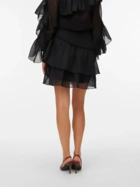 Vmsabrina kurzer Rock mit hoher Taille als Shorts