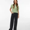 Vmsandie – Stretch-Jeans mit mittlerer Leibhöhe und weitem Bein