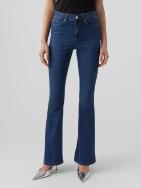 Vmsiga Jeans mit hoher Taille und ausgestelltem Schnitt
