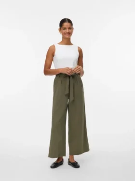 Vmsydney Hose mit hoher Taille und Knöchellänge