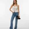 Vmtanna High-Rise-Jeans mit ausgestelltem Schnitt