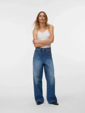 Vmtaylor Jeans mit mittlerer Taille und weitem Bein