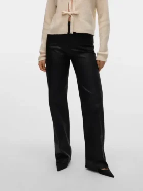 Vmtessa Hoch taillierte beschichtete Hose