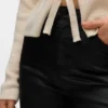 Vmtessa Hoch taillierte beschichtete Hose