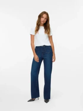Vmtessa Jeans mit hoher Leibhöhe und weitem Bein