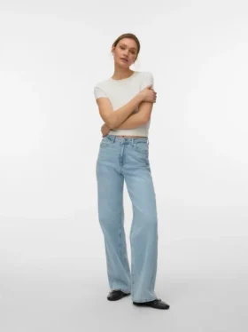 Vmtessa Jeans mit hoher Leibhöhe und weitem Bein