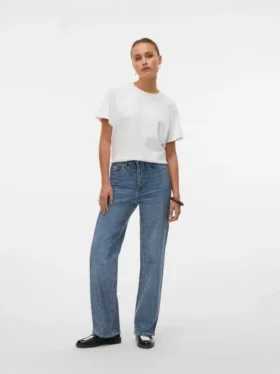 Vmtessa Jeans mit hoher Leibhöhe und weitem Bein
