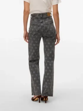 Vmtessa Jeans mit hoher Leibhöhe und weitem Bein