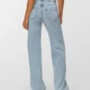 Vmtessa Jeans mit Strasssteinen, hoher Taille und weitem Bein