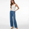 Vmvega Jeans mit hoher Leibhöhe und weitem Bein