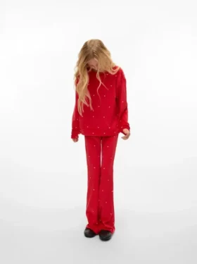 Vmvelvet-Hose mit hoher Taille