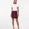 Vmvienna Midi-Rock aus Cord mit hoher Taille