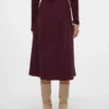 Vmvienna Midi-Rock aus Cord mit hoher Taille