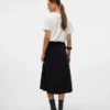 Vmvienna Midi-Rock aus Cord mit hoher Taille