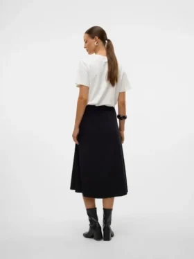 Vmvienna Midi-Rock aus Cord mit hoher Taille