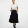 Vmvienna Midi-Rock aus Cord mit hoher Taille