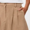 Vmvienna Midi-Rock aus Cord mit hoher Taille