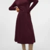 Vmvienna Midi-Rock aus Cord mit hoher Taille