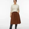 Vmvilja Cord-Midi-Rock mit hoher Taille