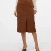 Vmvilja Cord-Midi-Rock mit hoher Taille