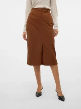 Vmvilja Cord-Midi-Rock mit hoher Taille