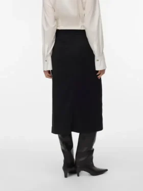 Vmvilja Cord-Midi-Rock mit hoher Taille