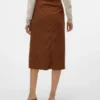 Vmvilja Cord-Midi-Rock mit hoher Taille
