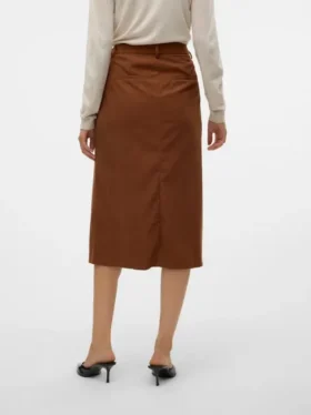 Vmvilja Cord-Midi-Rock mit hoher Taille
