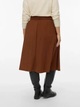 Vmvilja Cord-Midi-Rock mit hoher Taille
