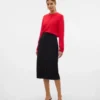 Vmvilja Cord-Midi-Rock mit hoher Taille