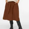 Vmvilja Cord-Midi-Rock mit hoher Taille