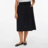 Vmvilja Cord-Midi-Rock mit hoher Taille