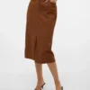 Vmvilja Cord-Midi-Rock mit hoher Taille