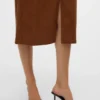 Vmvilja Cord-Midi-Rock mit hoher Taille