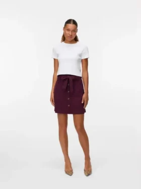 Vmvilja Cord-Minirock mit hoher Taille als Short